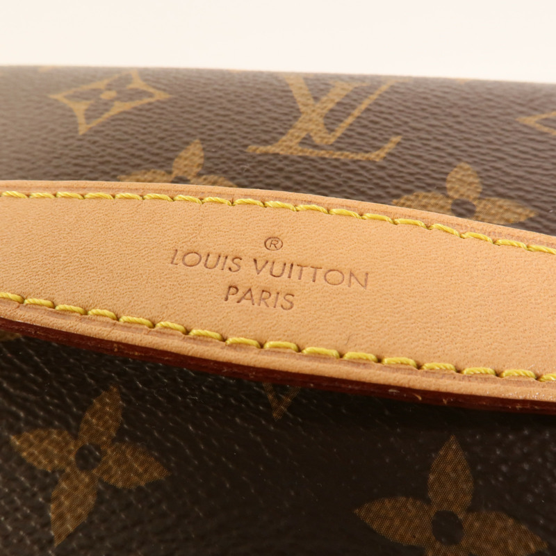 LOUIS VUITTON Monogram Nice BB金扣手挽袋棕色-6