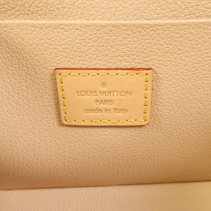 LOUIS VUITTON Monogram Nice BB金扣手挽袋棕色-8