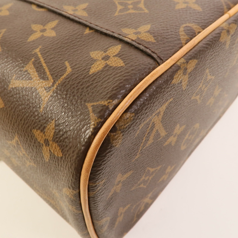 LOUIS VUITTON Monogram Nice BB金扣手挽袋棕色-13