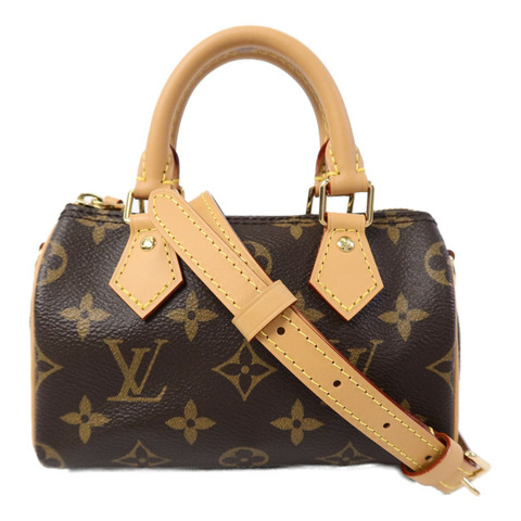 LOUIS VUITTON Monogram Nano Speedy手挽肩背兩用袋