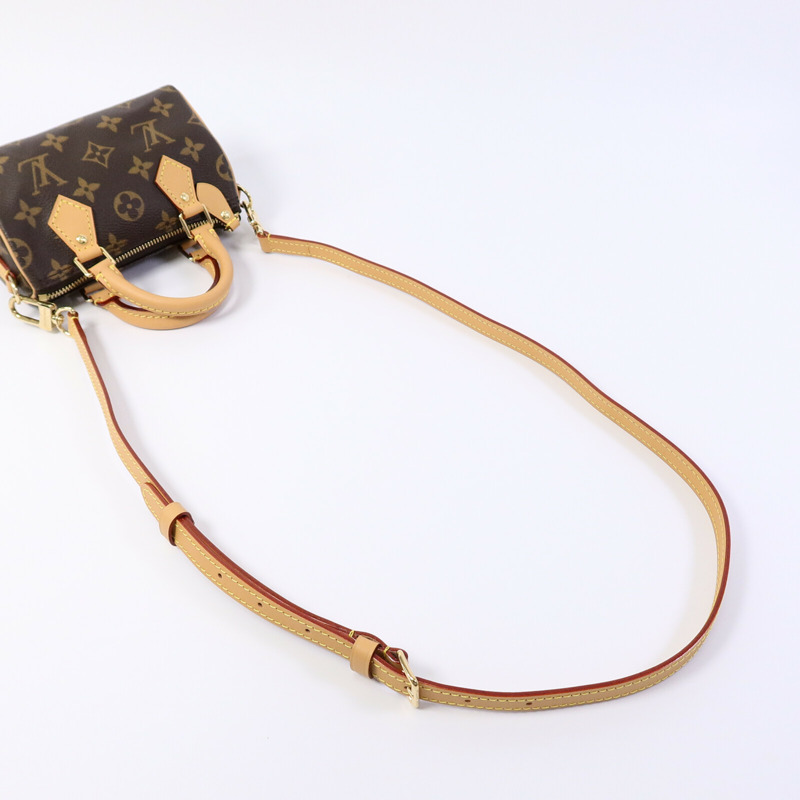 LOUIS VUITTON Monogram Nano Speedy手挽肩背兩用袋-9