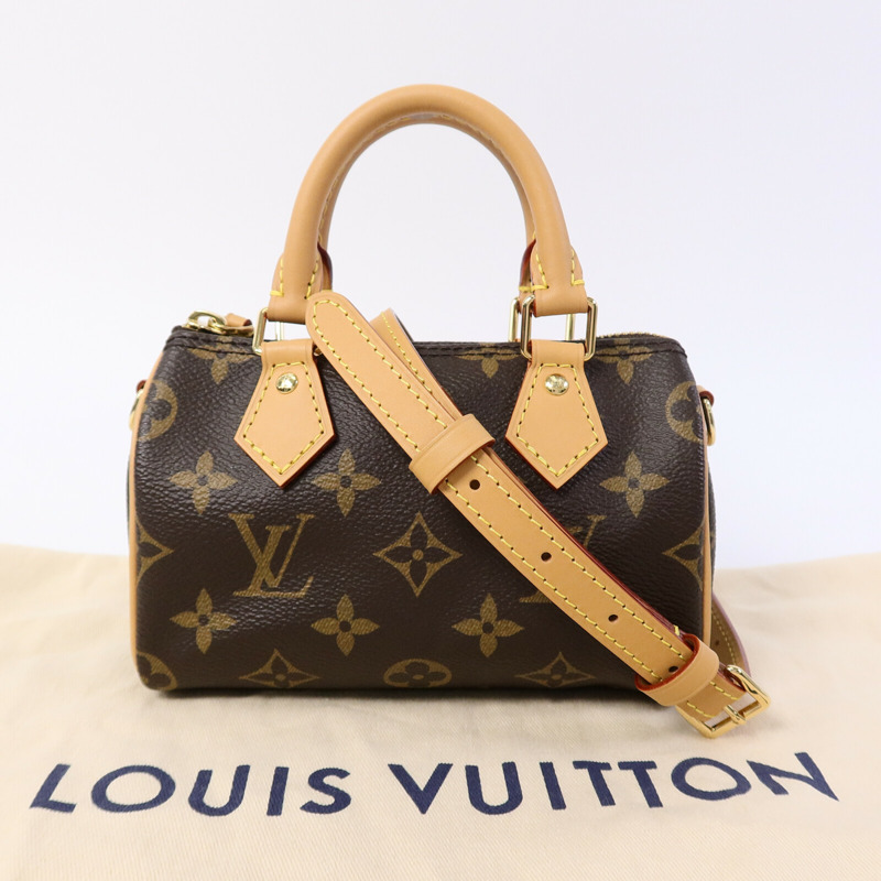 LOUIS VUITTON Monogram Nano Speedy手挽肩背兩用袋-10