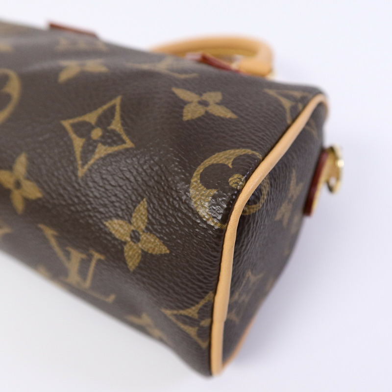 LOUIS VUITTON Monogram Nano Speedy手挽肩背兩用袋-11