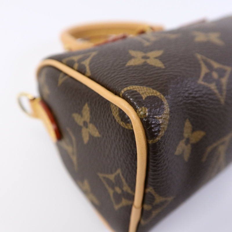 LOUIS VUITTON Monogram Nano Speedy手挽肩背兩用袋-14