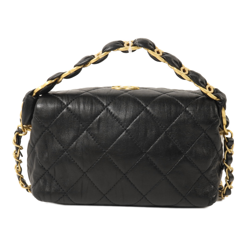 CHANEL 羊皮皮革Hobo Bag鏈帶手挽肩背兩用袋-1