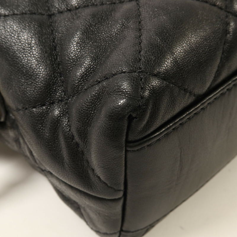CHANEL 羊皮皮革Hobo Bag鏈帶手挽肩背兩用袋-12