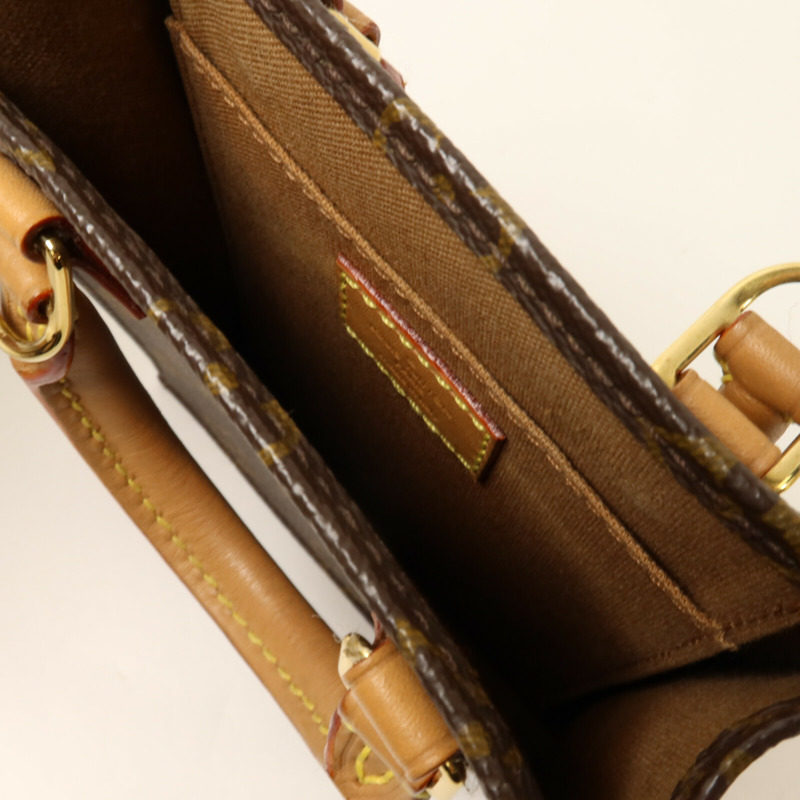 LOUIS VUITTON Monogram Petit Sac Plat手挽肩背兩用袋-4