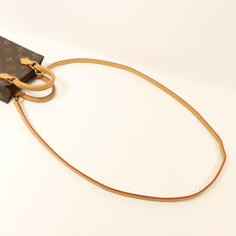 LOUIS VUITTON Monogram Petit Sac Plat手挽肩背兩用袋-6