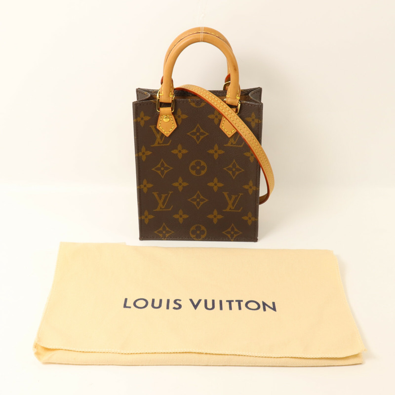 LOUIS VUITTON Monogram Petit Sac Plat手挽肩背兩用袋-7