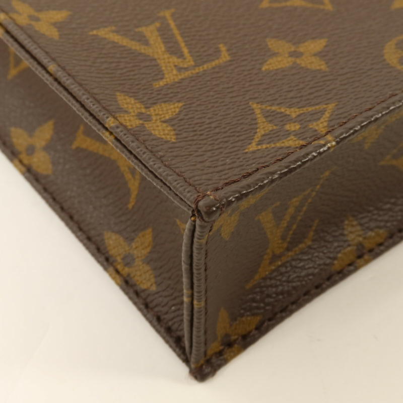 LOUIS VUITTON Monogram Petit Sac Plat手挽肩背兩用袋-9
