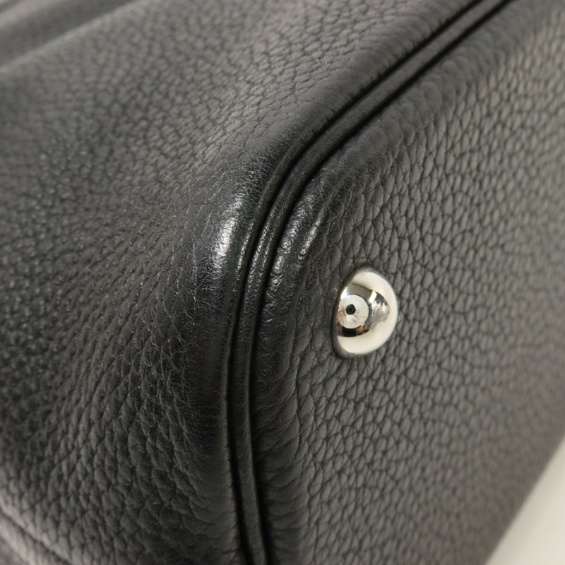 HERMES Clemence皮革Bolide 31手挽袋Noir-10