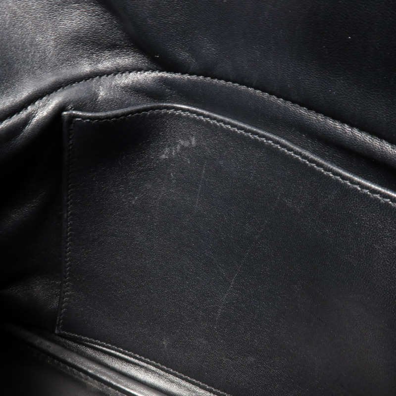 HERMES Clemence皮革Bolide 31手挽袋Noir-15