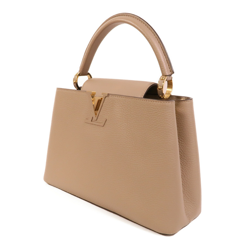 LOUIS VUITTON Taurillon皮革Capucines MM手挽肩背兩用袋-2