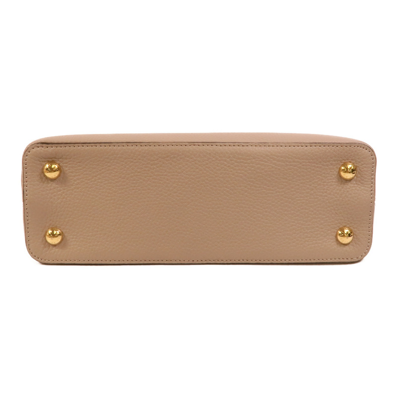 LOUIS VUITTON Taurillon皮革Capucines MM手挽肩背兩用袋-3
