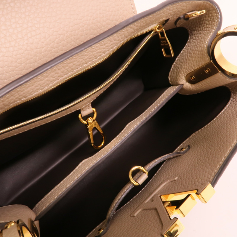 LOUIS VUITTON Taurillon皮革Capucines MM手挽肩背兩用袋-4