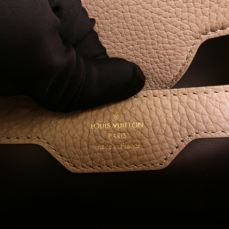 LOUIS VUITTON Taurillon皮革Capucines MM手挽肩背兩用袋-8