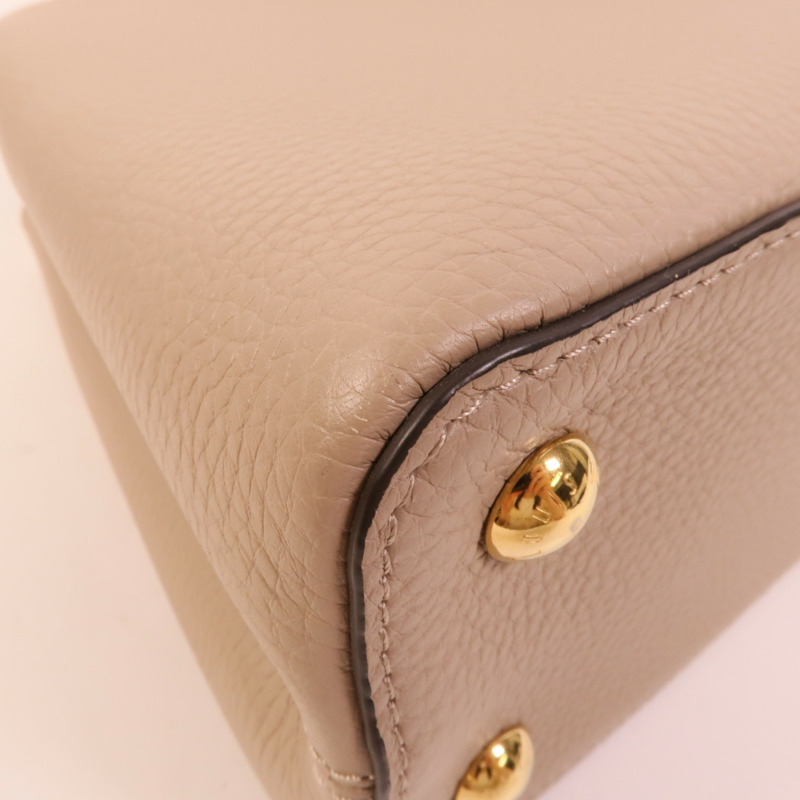 LOUIS VUITTON Taurillon皮革Capucines MM手挽肩背兩用袋-10