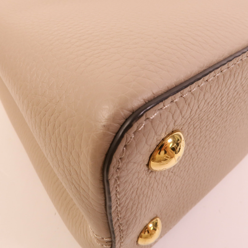 LOUIS VUITTON Taurillon皮革Capucines MM手挽肩背兩用袋-12