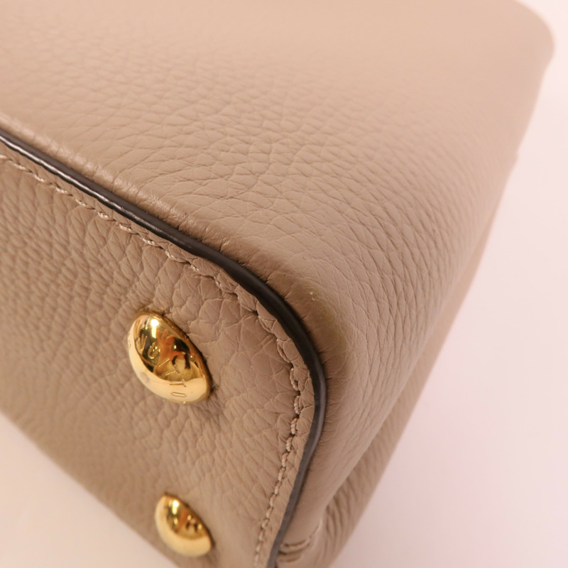 LOUIS VUITTON Taurillon皮革Capucines MM手挽肩背兩用袋-13