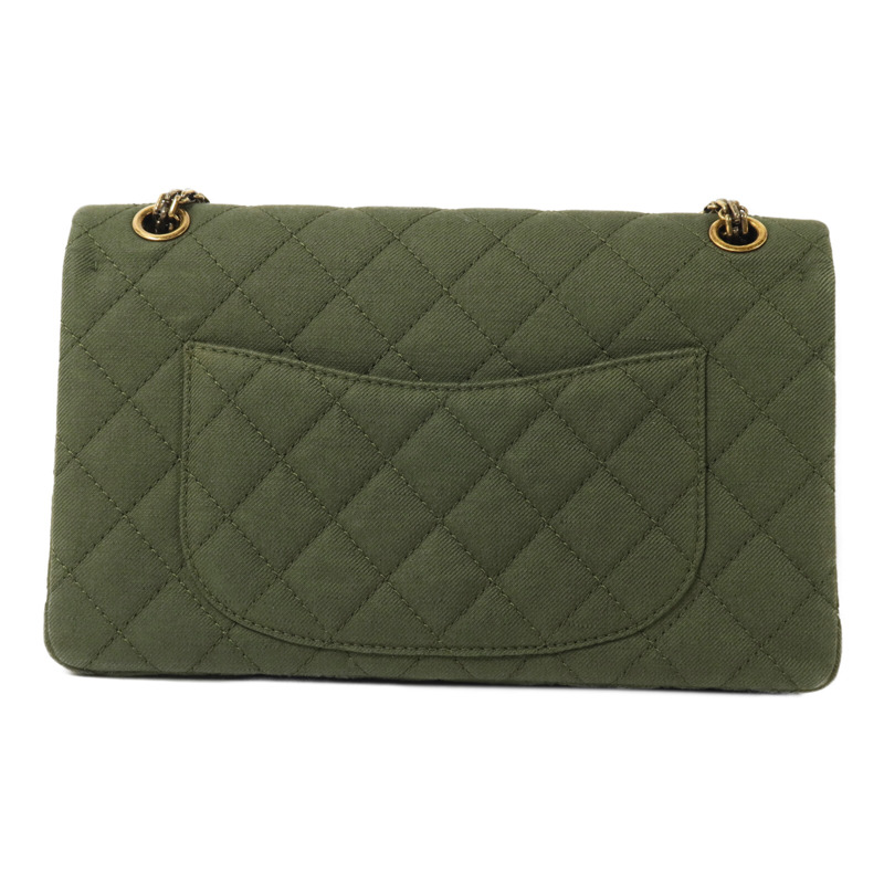 CHANEL 帆布2.55鏈帶肩背袋-1