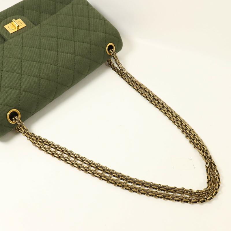 CHANEL 帆布2.55鏈帶肩背袋-7