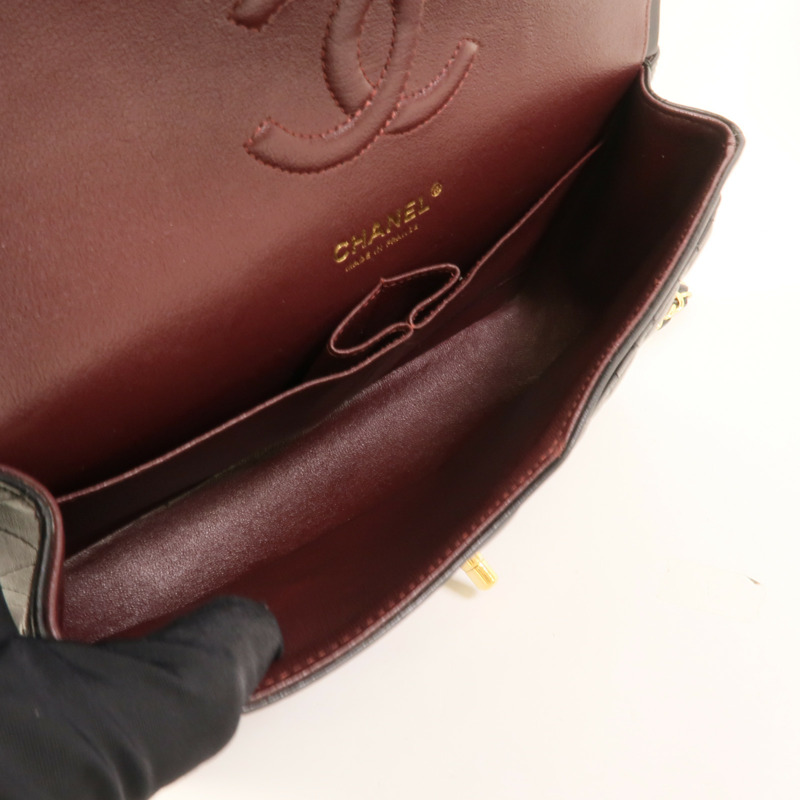 CHANEL 羊皮皮革Classic 25鏈帶肩背袋-5