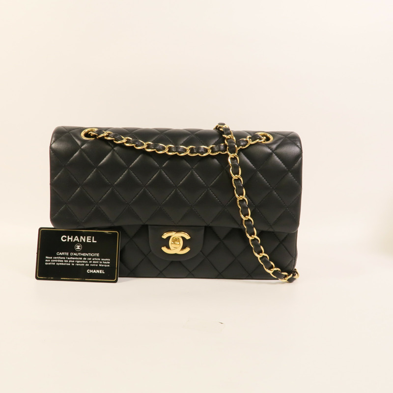 CHANEL 羊皮皮革Classic 25鏈帶肩背袋-10