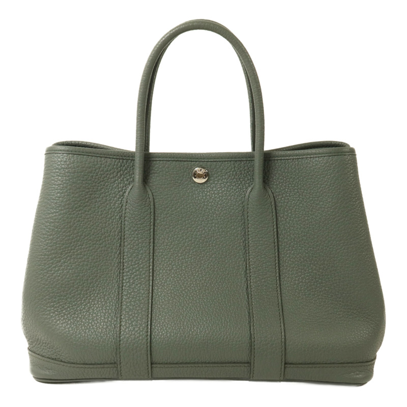 HERMES Negonda皮革Garden Party TPM手挽袋Vert Amande-1