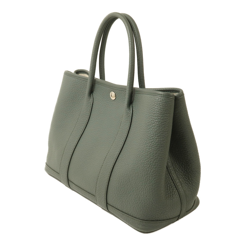 HERMES Negonda皮革Garden Party TPM手挽袋Vert Amande-2