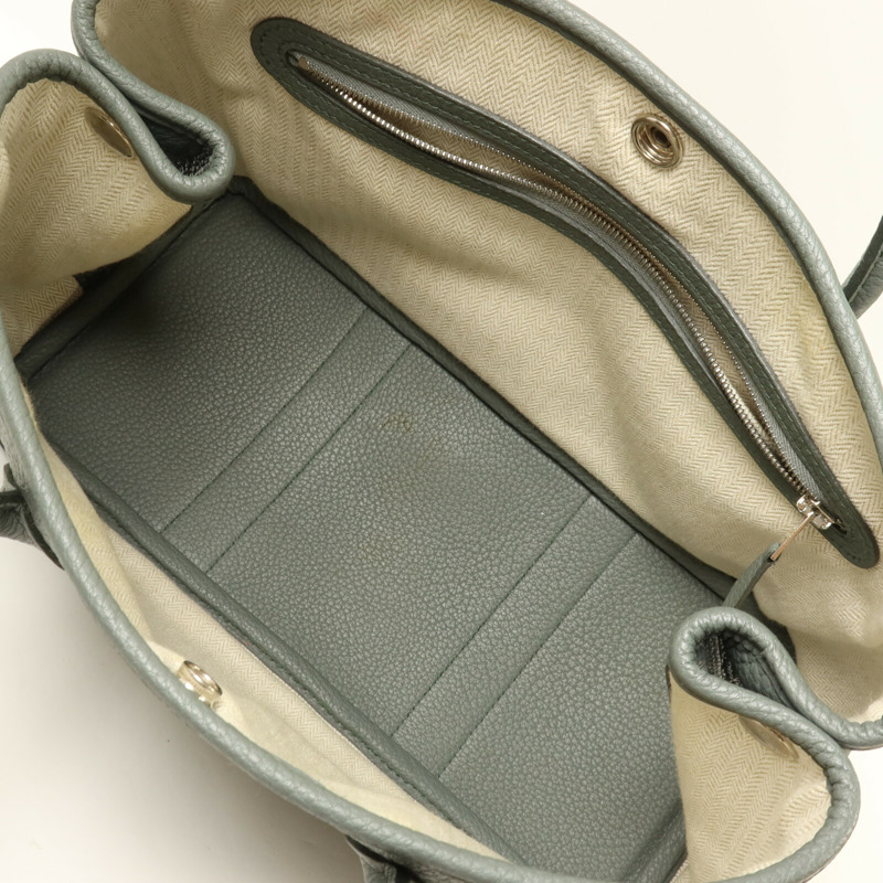 HERMES Negonda皮革Garden Party TPM手挽袋Vert Amande-4