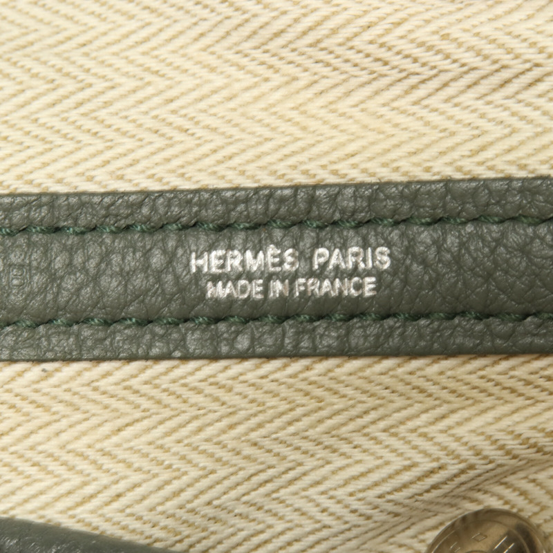 HERMES Negonda皮革Garden Party TPM手挽袋Vert Amande-5