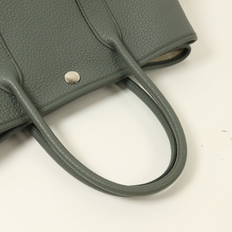 HERMES Negonda皮革Garden Party TPM手挽袋Vert Amande-7