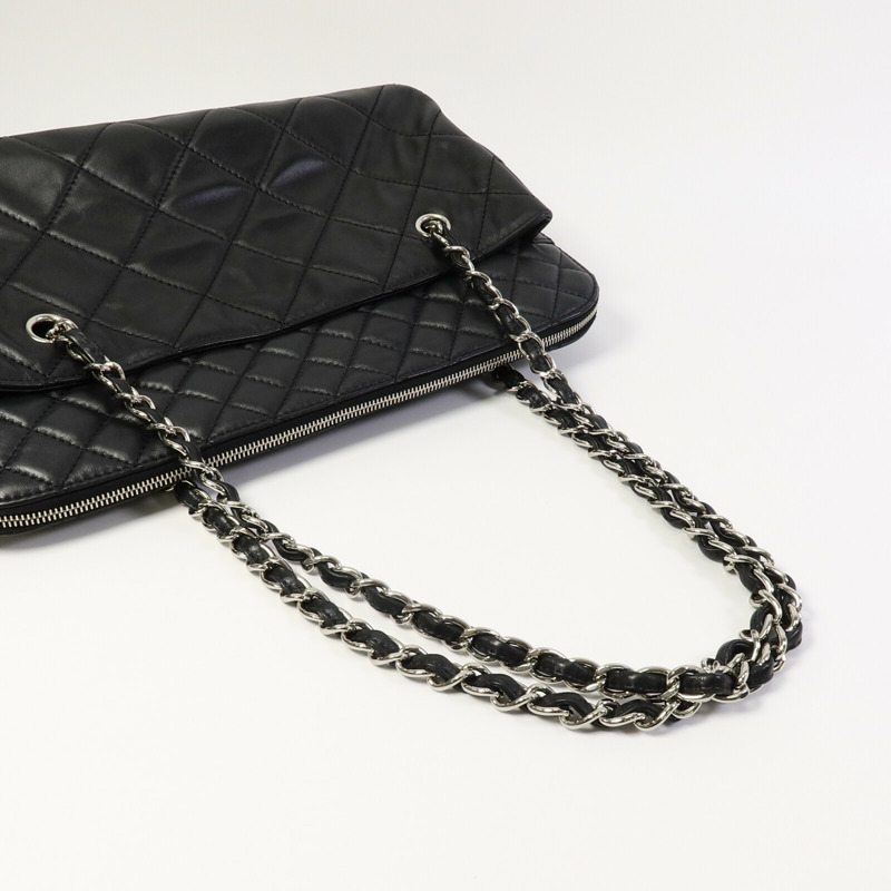CHANEL 牛皮皮革Chain Shoulder鏈帶肩背袋-10