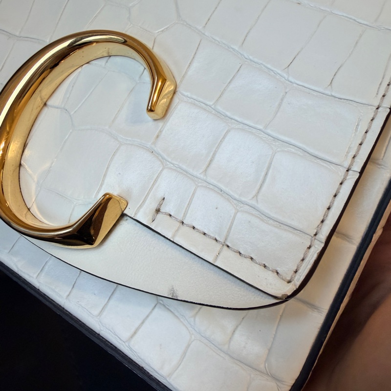 Chloe c bag 白色鱷魚皮 二手-4