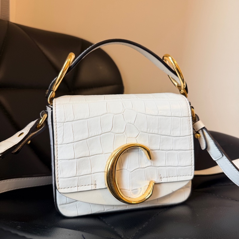 Chloe c bag 白色鱷魚皮 二手-8