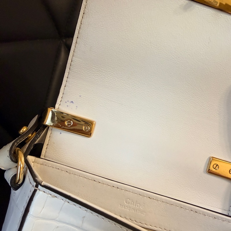 Chloe c bag 白色鱷魚皮 二手-10