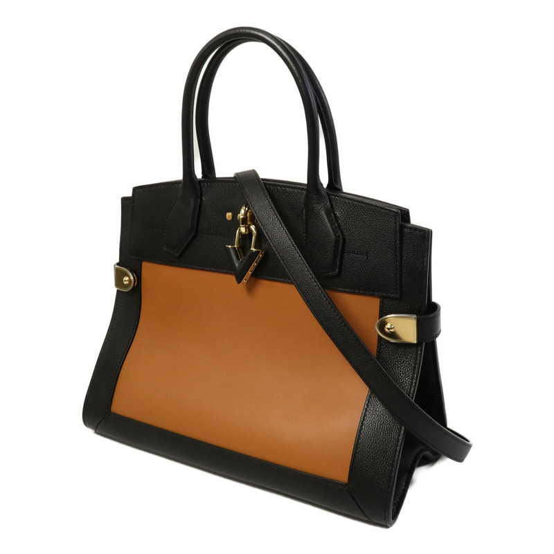 LOUIS VUITTON 牛皮皮革City Steamer MM手挽肩背兩用袋-1