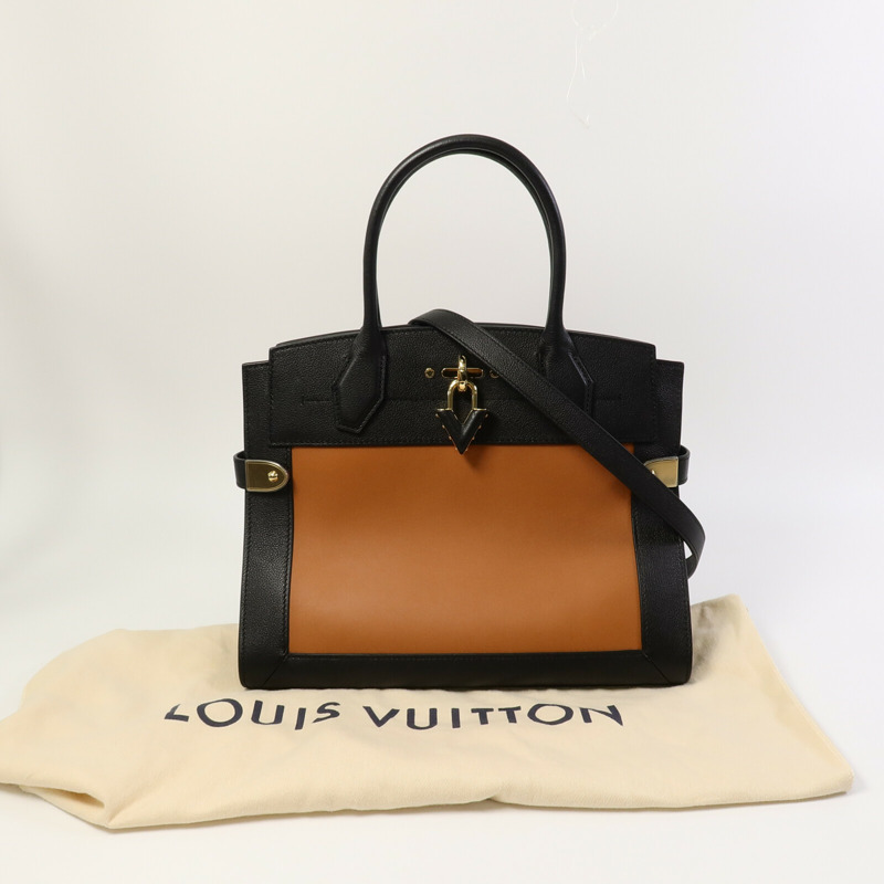 LOUIS VUITTON 牛皮皮革City Steamer MM手挽肩背兩用袋-9