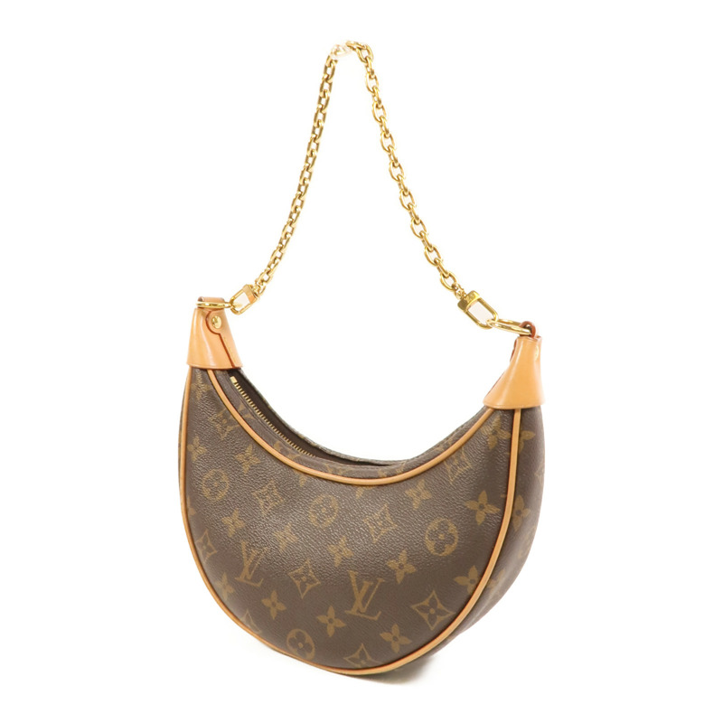 LOUIS VUITTON Monogram Loop金扣肩背袋棕色-2