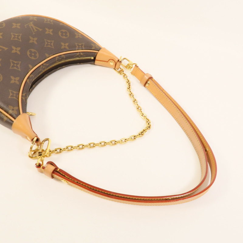LOUIS VUITTON Monogram Loop金扣肩背袋棕色-5