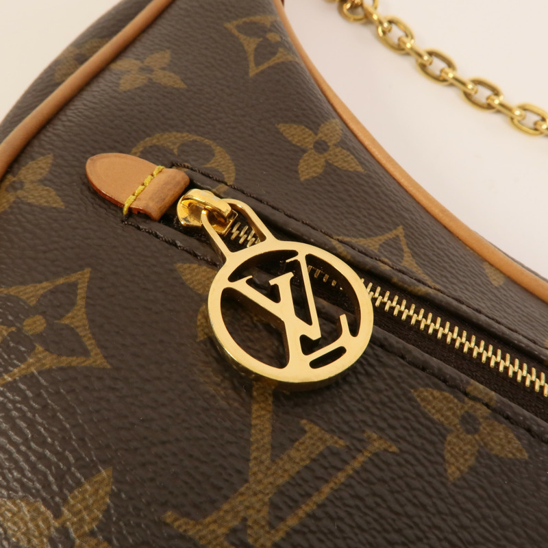 LOUIS VUITTON Monogram Loop金扣肩背袋棕色-7