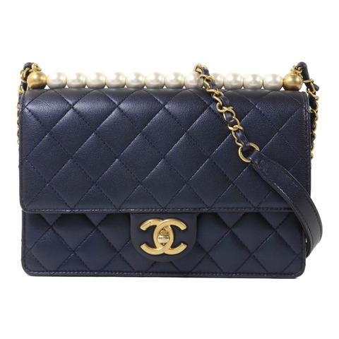 CHANEL 牛皮皮革Chain Shoulder鏈帶肩背袋