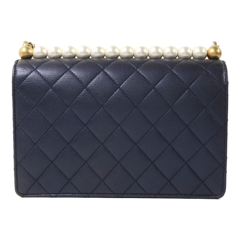 CHANEL 牛皮皮革Chain Shoulder鏈帶肩背袋-1