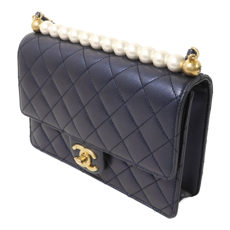 CHANEL 牛皮皮革Chain Shoulder鏈帶肩背袋-2