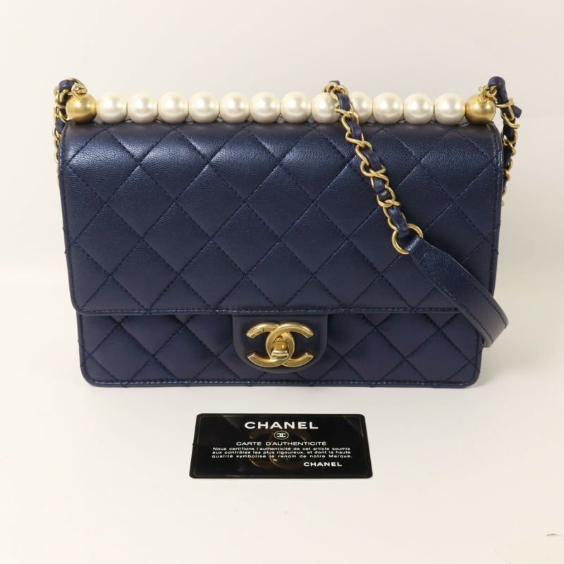 CHANEL 牛皮皮革Chain Shoulder鏈帶肩背袋-9