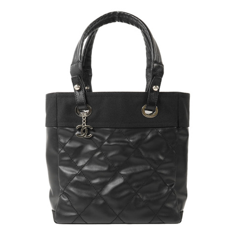 CHANEL 塗層帆布/尼龍Paris Biarritz手挽袋