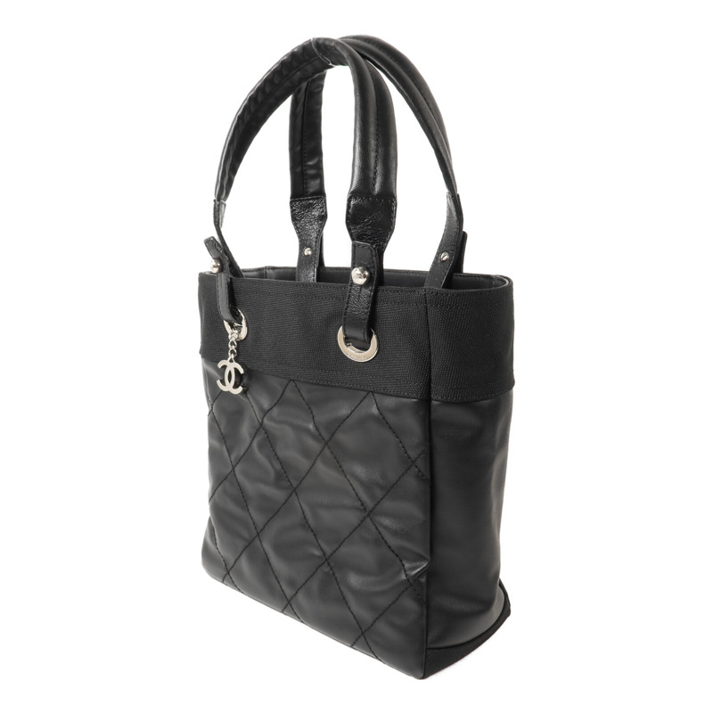 CHANEL 塗層帆布/尼龍Paris Biarritz手挽袋-2