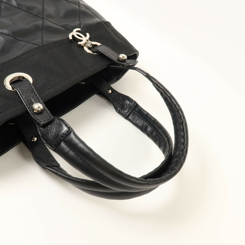 CHANEL 塗層帆布/尼龍Paris Biarritz手挽袋-7