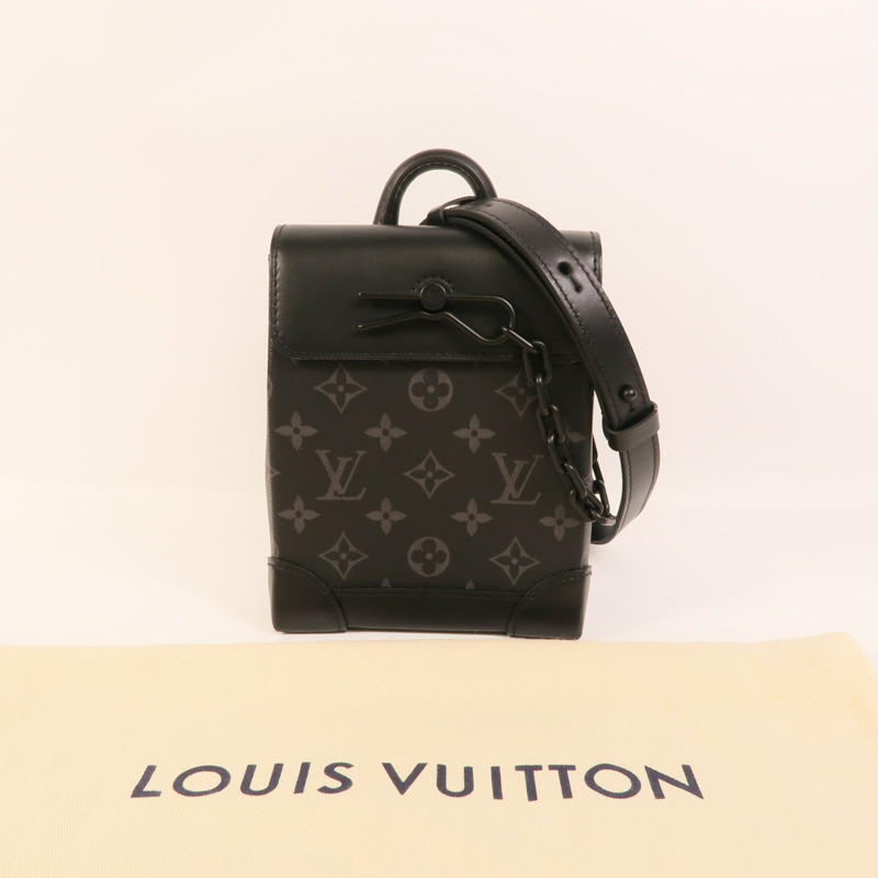LOUIS VUITTON Monogram Eclipse Nano Steamer肩背袋-9