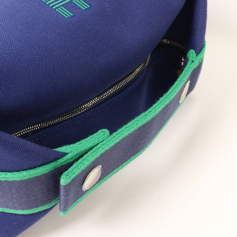 HERMES 帆布Bride A Brac PM手挽袋Bleu Marine-7